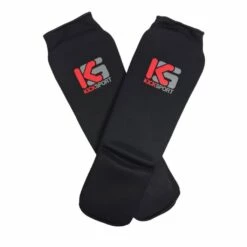Kicksport Elasticated Shin-Instep Guards Black