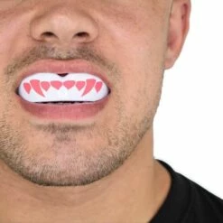 SafeJawz Extro Pink Fangz Mouth Guard -REFLEX Sales Shop safejawz extro pink fangz mouth guard 6 8454 p