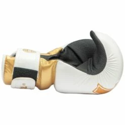 TOP TEN Glossy Block Pointfighter Gloves White/Gold -REFLEX Sales Shop top ten glossy block pointfighter gloves white gold 4 6853 p
