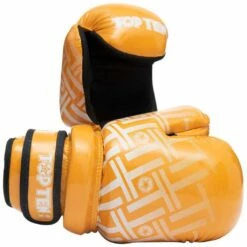 TOP TEN Glossy Block PRISM Pointfighter Gloves Yellow