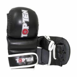 TOP TEN MMA Sparring Gloves "Thumb Guard" Black